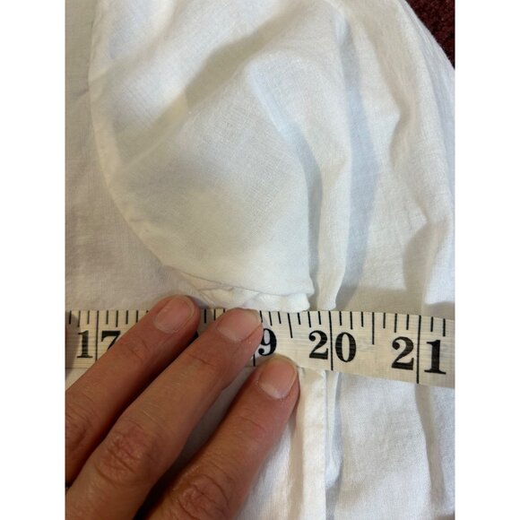 Lauren Ralph Lauren Women's M Top White Lace Sheer Cottage Core Long Sleeve - Picture 8 of 12